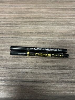 Chrome Paint Marker Pen Set - Black and Gold